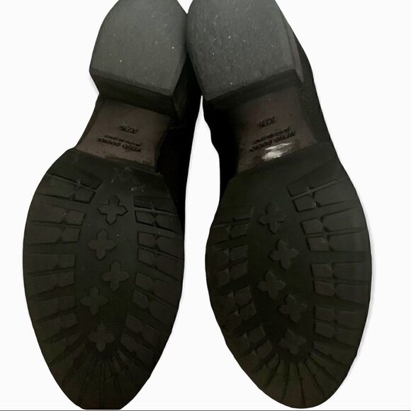 Bryan Blake Black Pebbled Leather Ankle Booties 37.5 - Picture 7 of 13